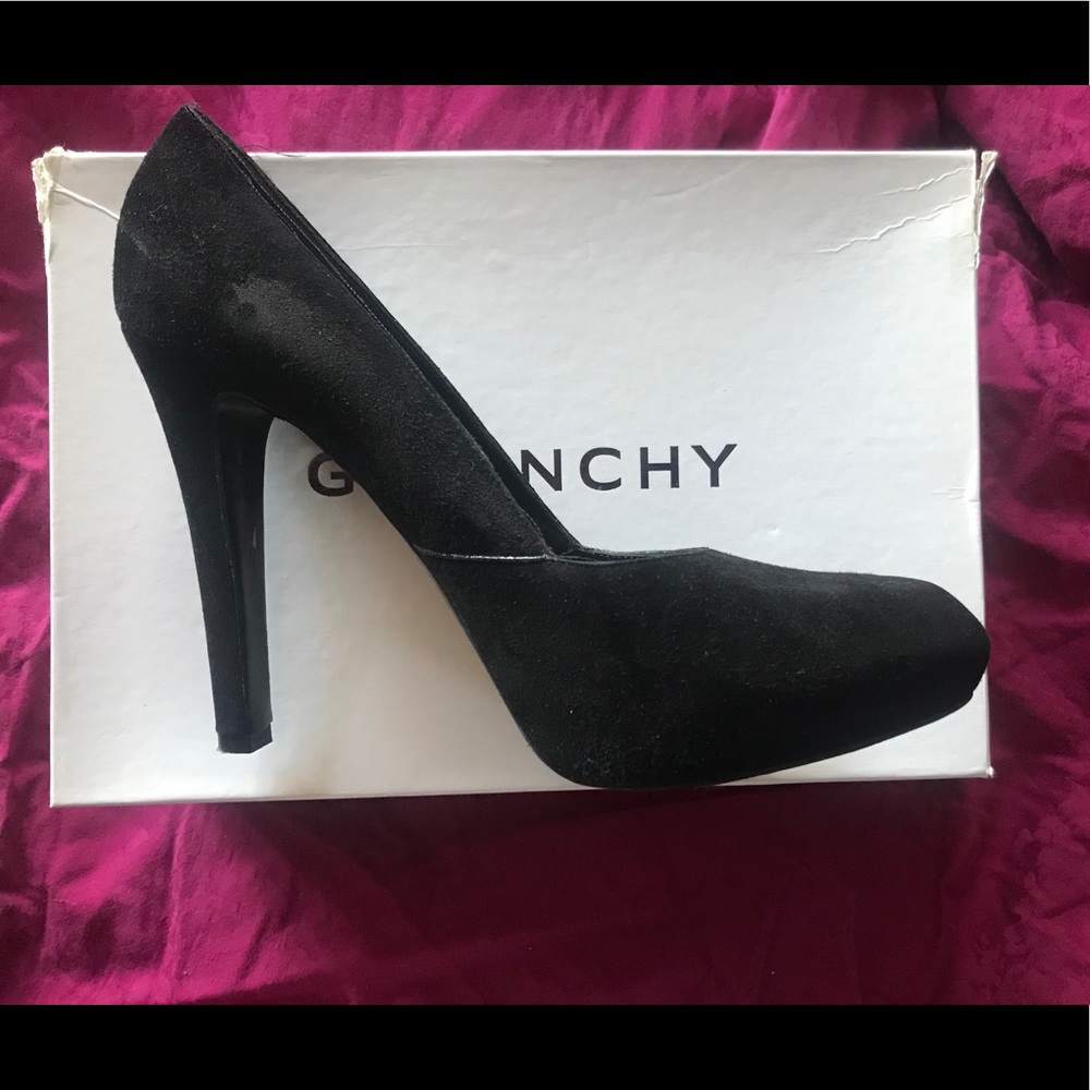 Authentic Givenchy Black Suede Heels